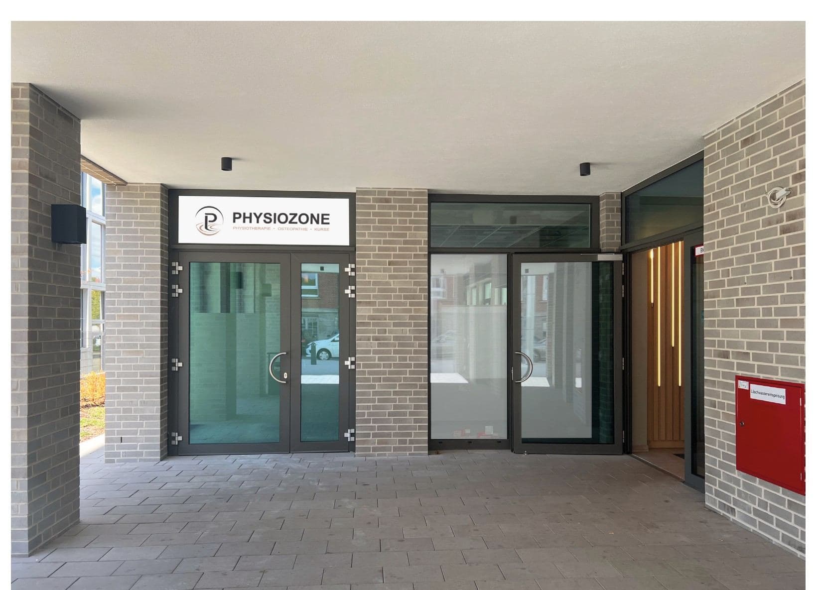 Eingang PhysioZone – aktueller Baustand